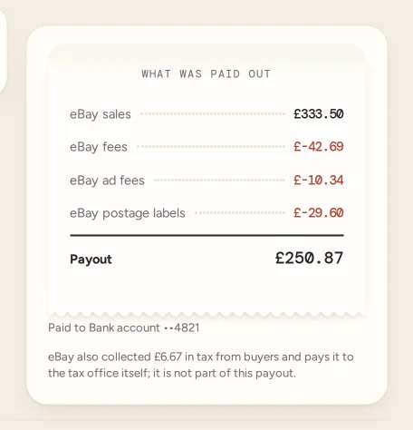 What was paid out in one payout