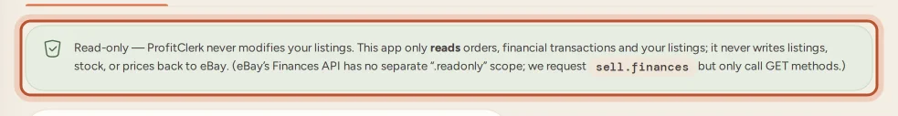 The read-only notice in Settings