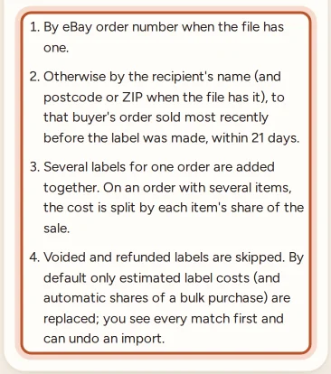 How labels are matched