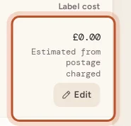 A label cost and its source