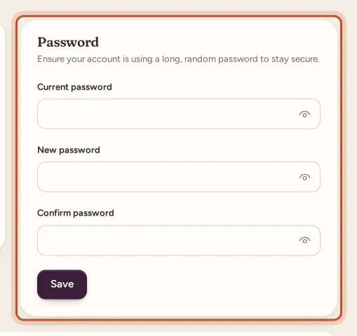 The Password card